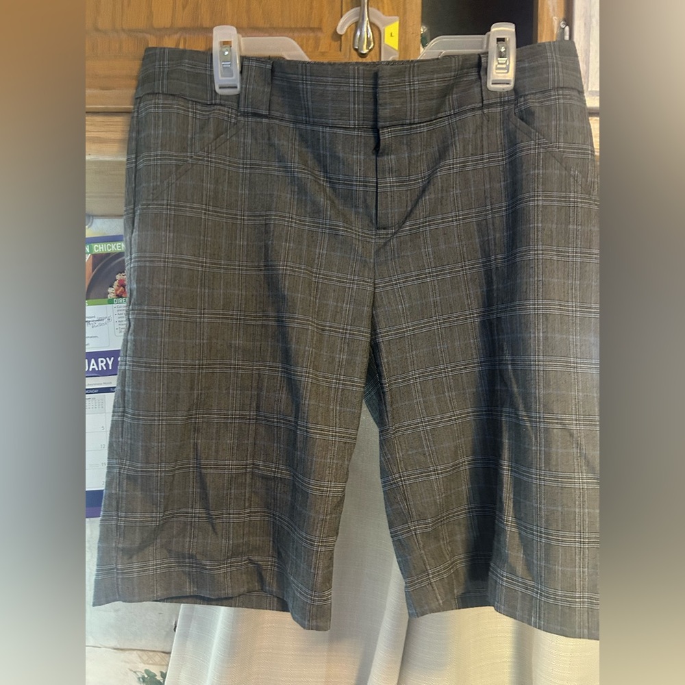 Rampage xl Bermuda skater shorts check blue gray grey